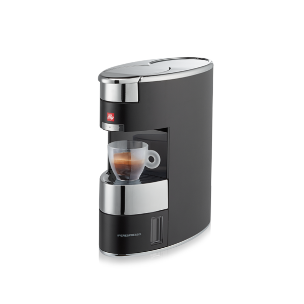illy Malaysia X9 Coffee Machine for Home Silver & Black - Capsule Coffee Italian Design Side view